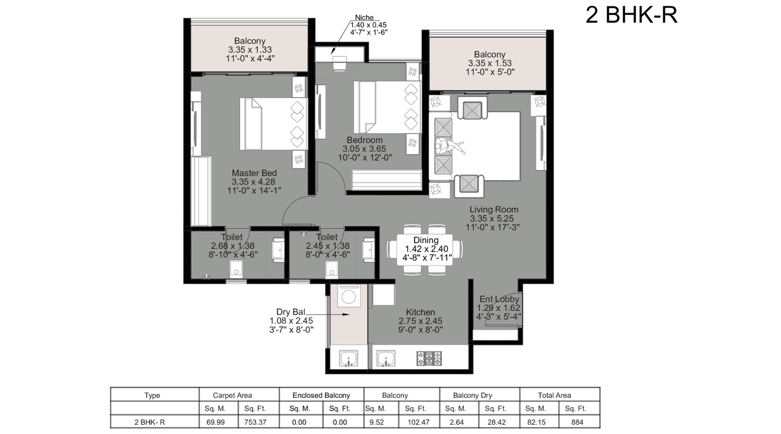 Kohinoor-Central-Park-2-BHK-884-sqft
