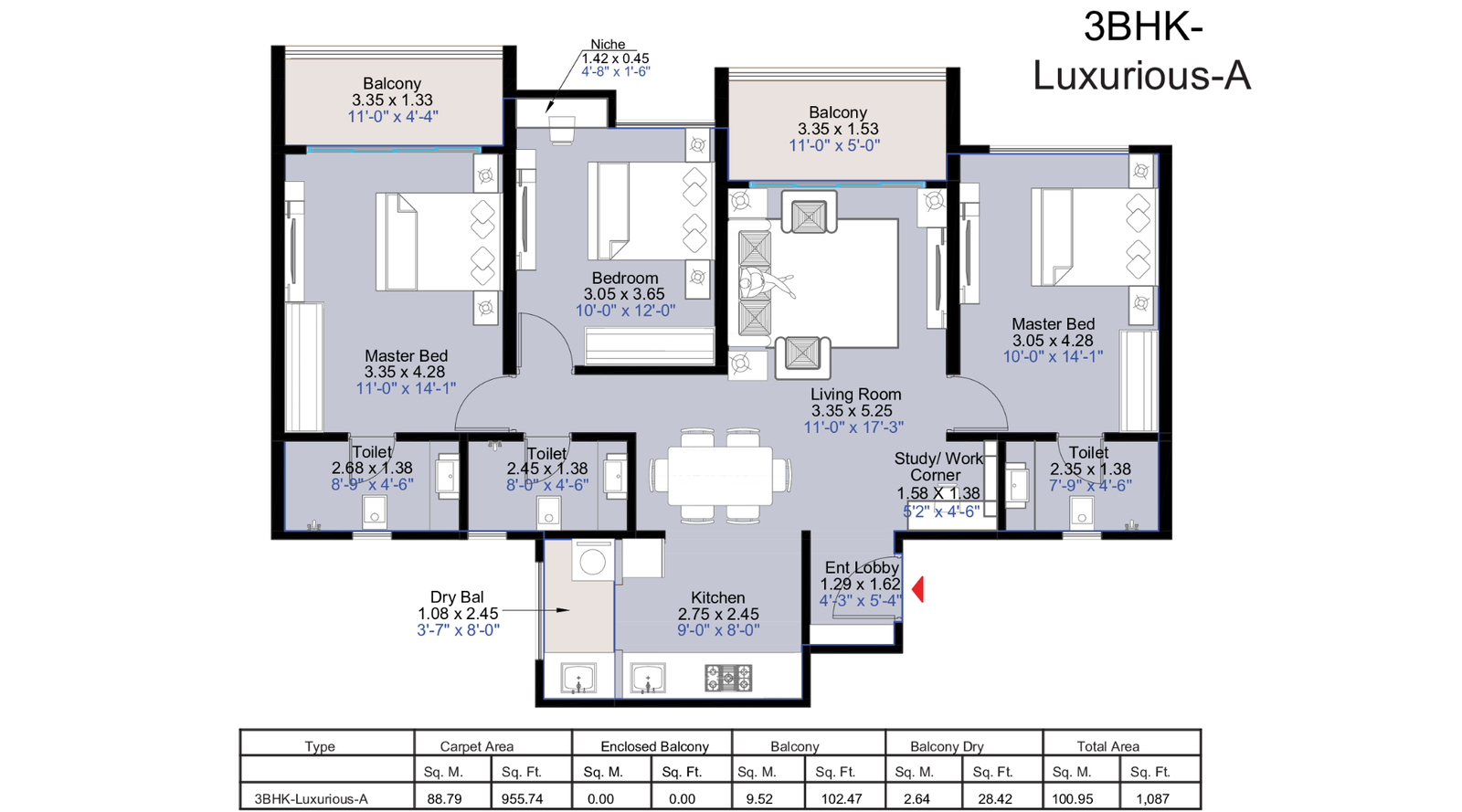 Kohinoor-Central-Park-3-BHK-1087-sqft